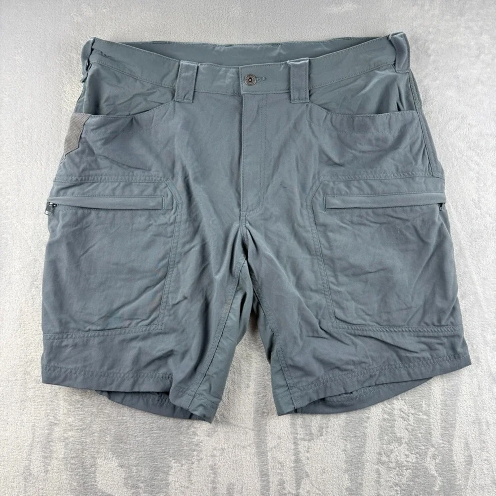 Alaskan Hardgear Cargo Shorts Mens 38 Blue Quickhatch Performance Hiking Camping